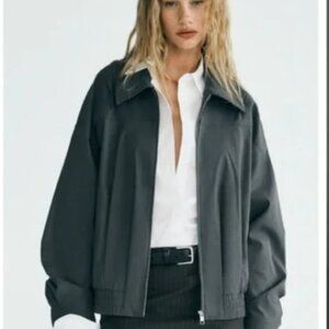 Zara Bomber Harrington Jacket XS/S Oversized Rainproof